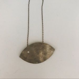 Brushed silver necklace